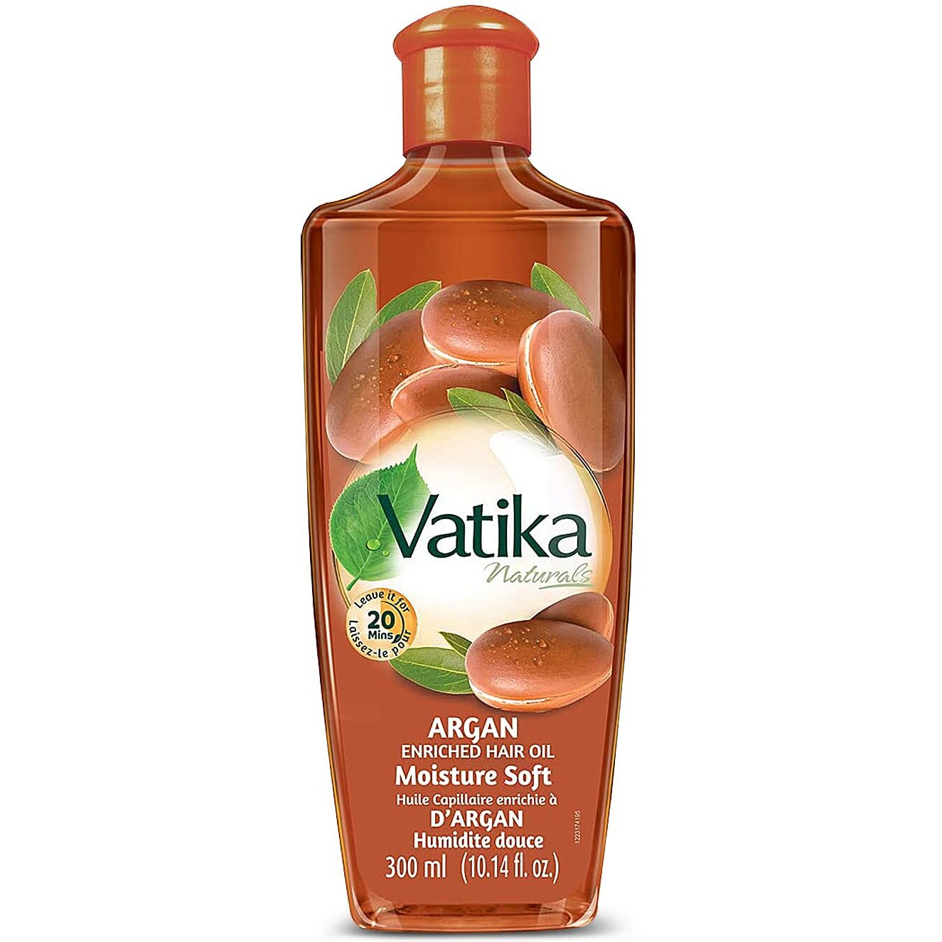 Dabur Vatika Naturals Enriched Hair Oil, Natural Moisturizing - Strengthening & Hair Oil Serum for Healthy Scalp, Nourishing Hair Oil for Soft, Manageable, Smooth & Silky Hair From Root to Tip (Argan)