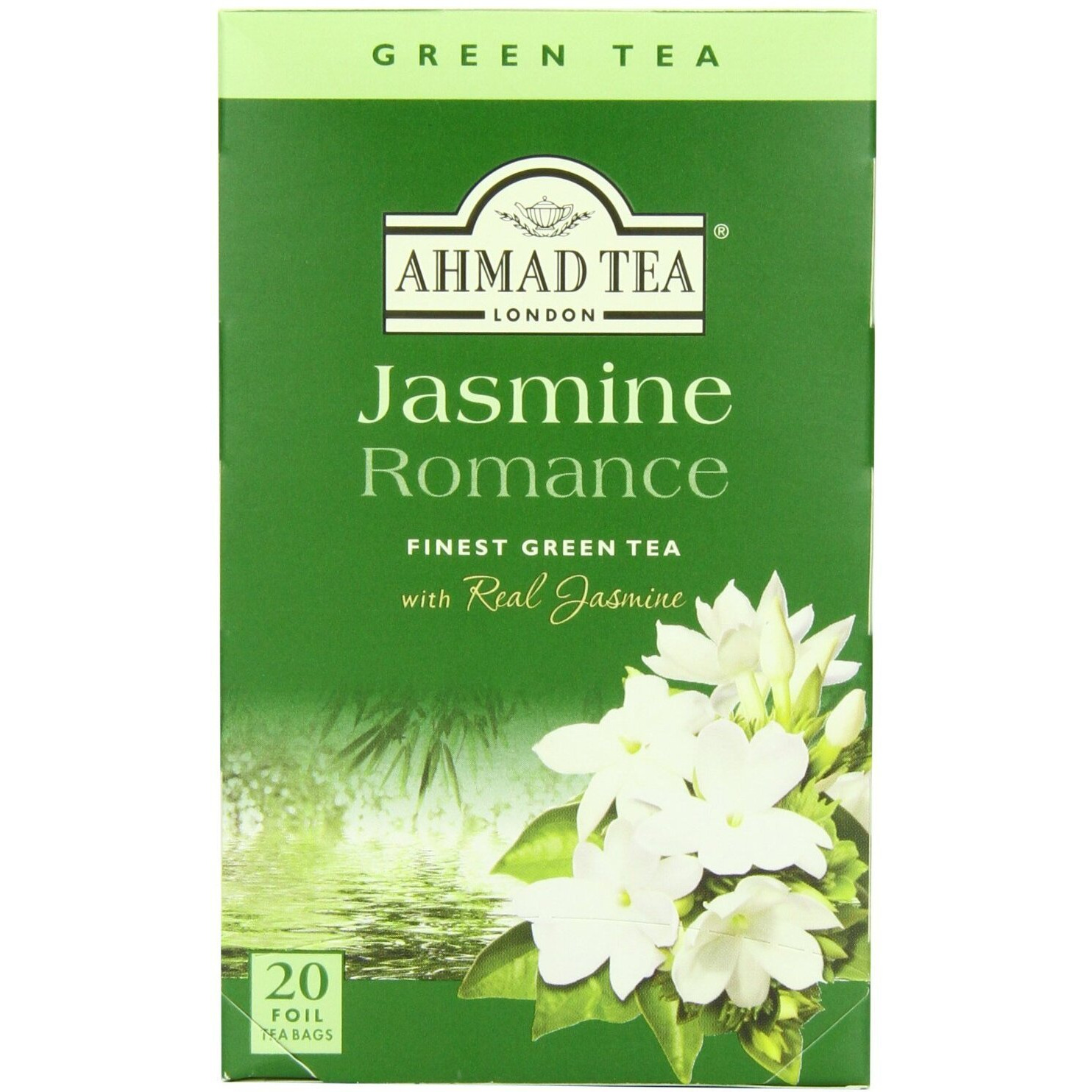 Ahmad Tea Jasmine Romance Green Tea, 20-Count Boxes