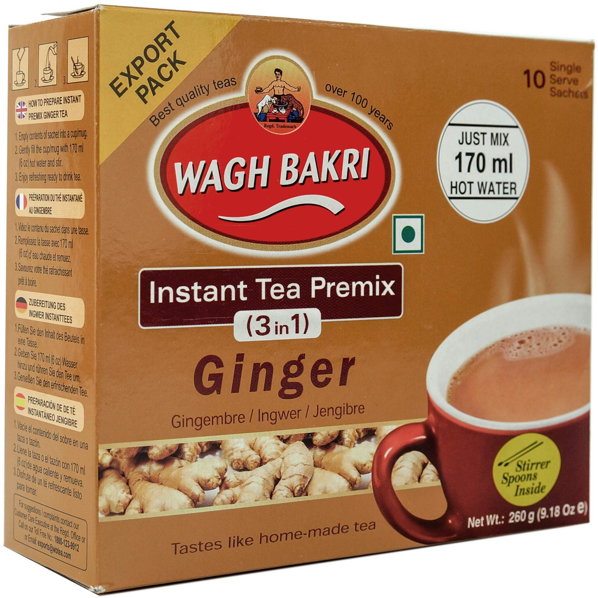 Wagh Bakri Instant Ginger Tea 3 in 1 10 sachets