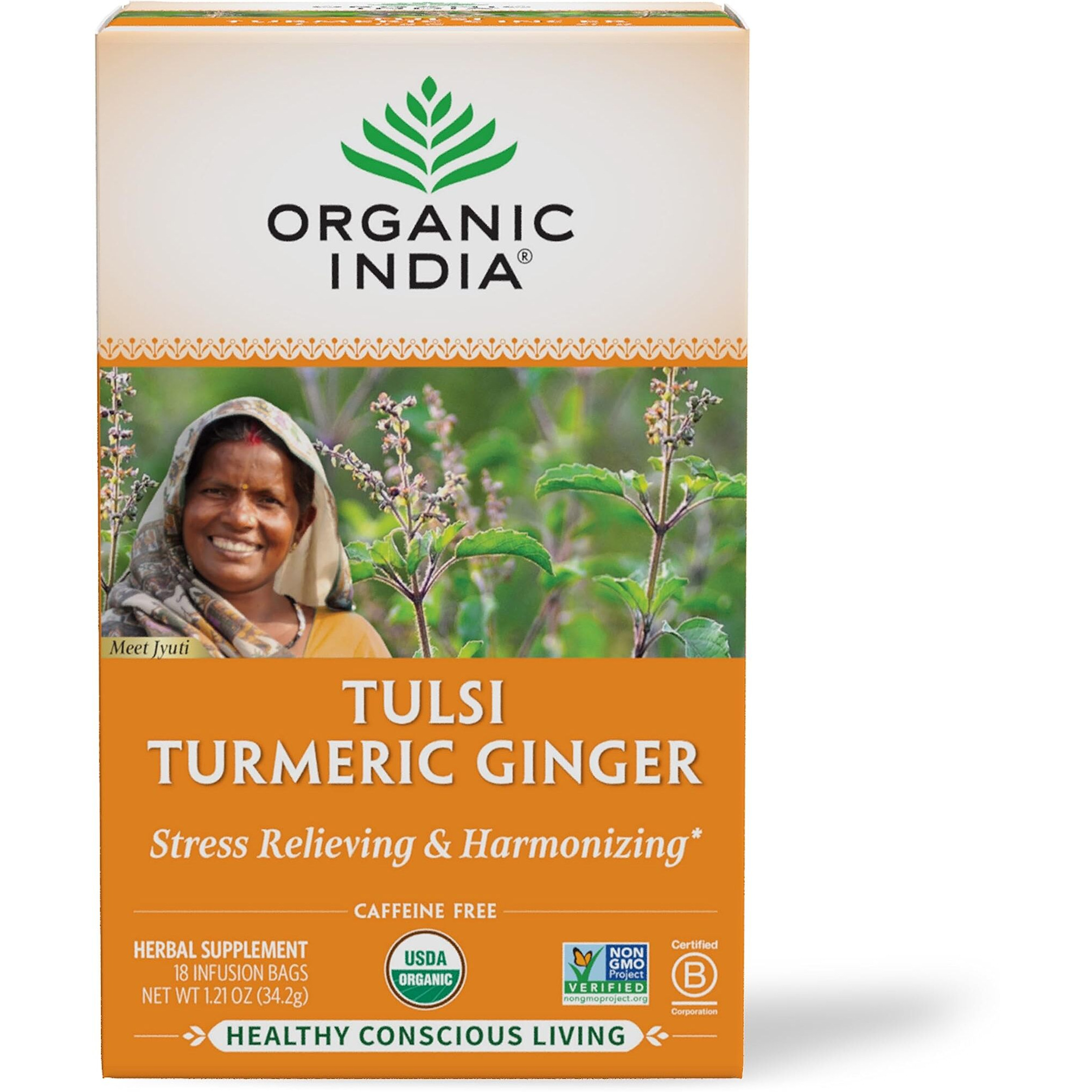 Organic India Tulsi Turmeric Ginger - 18 infusion bags