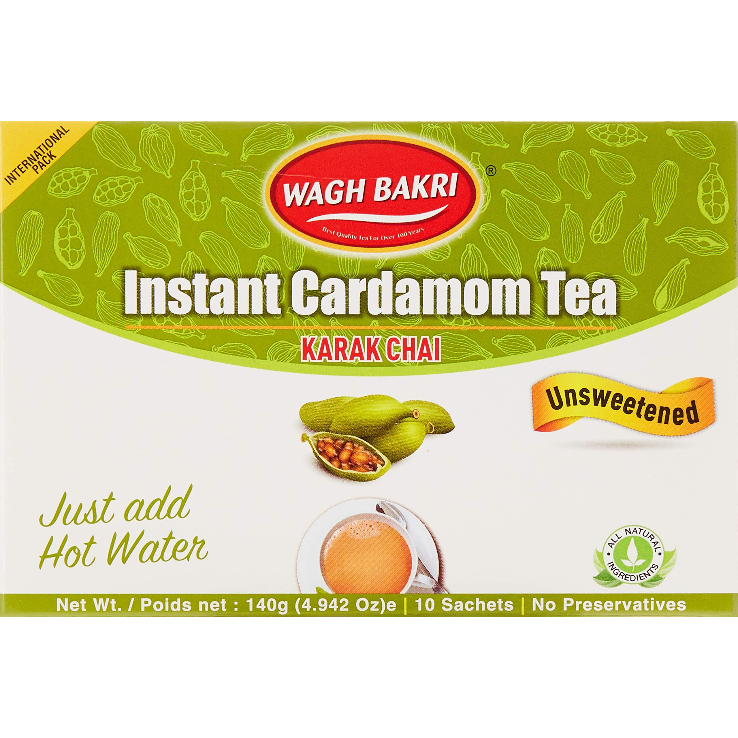Wagh Bakri Instant Cardamom tea UNSWEETENED 10 sachets