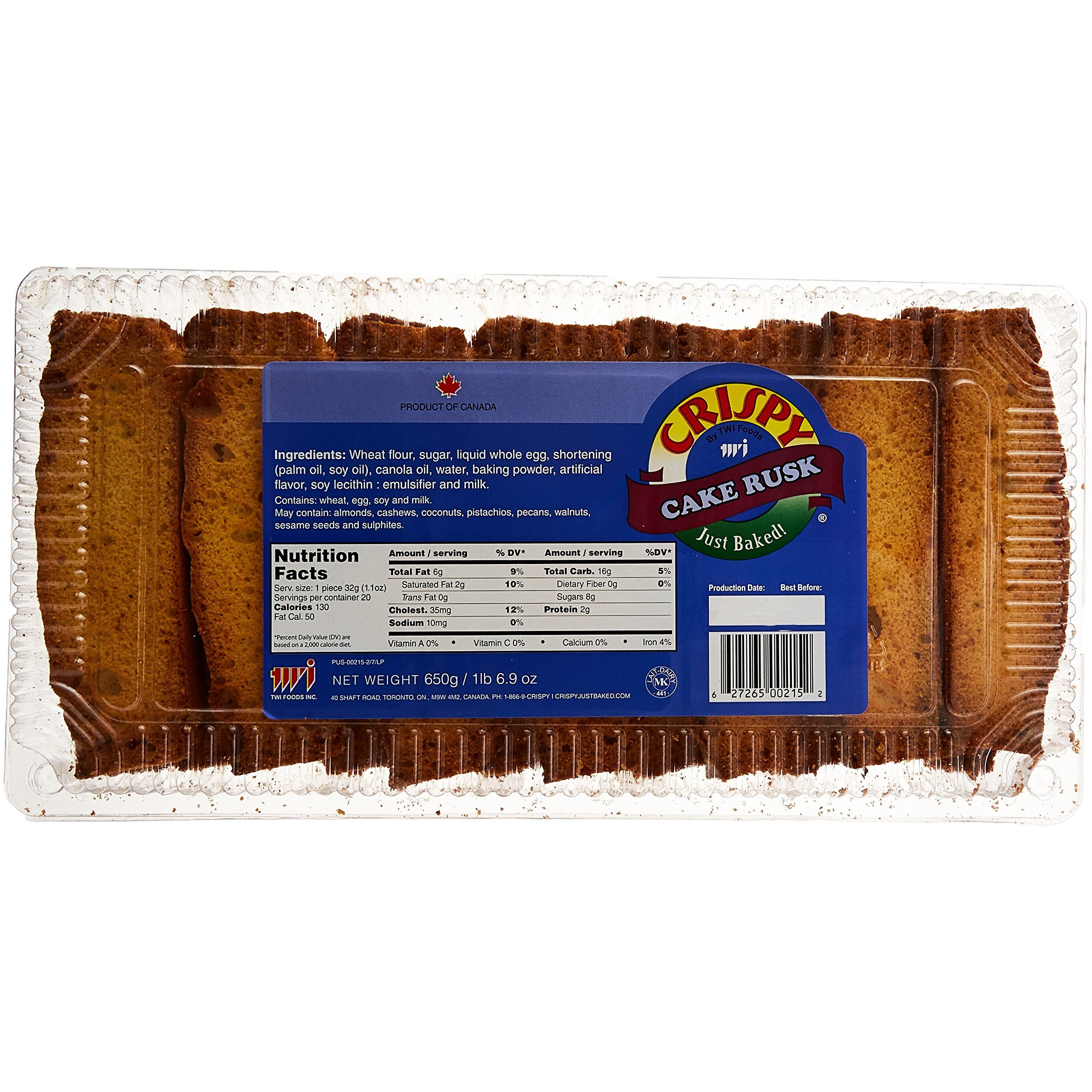 Crispy Cake Rusk - Sugar free 650 gms