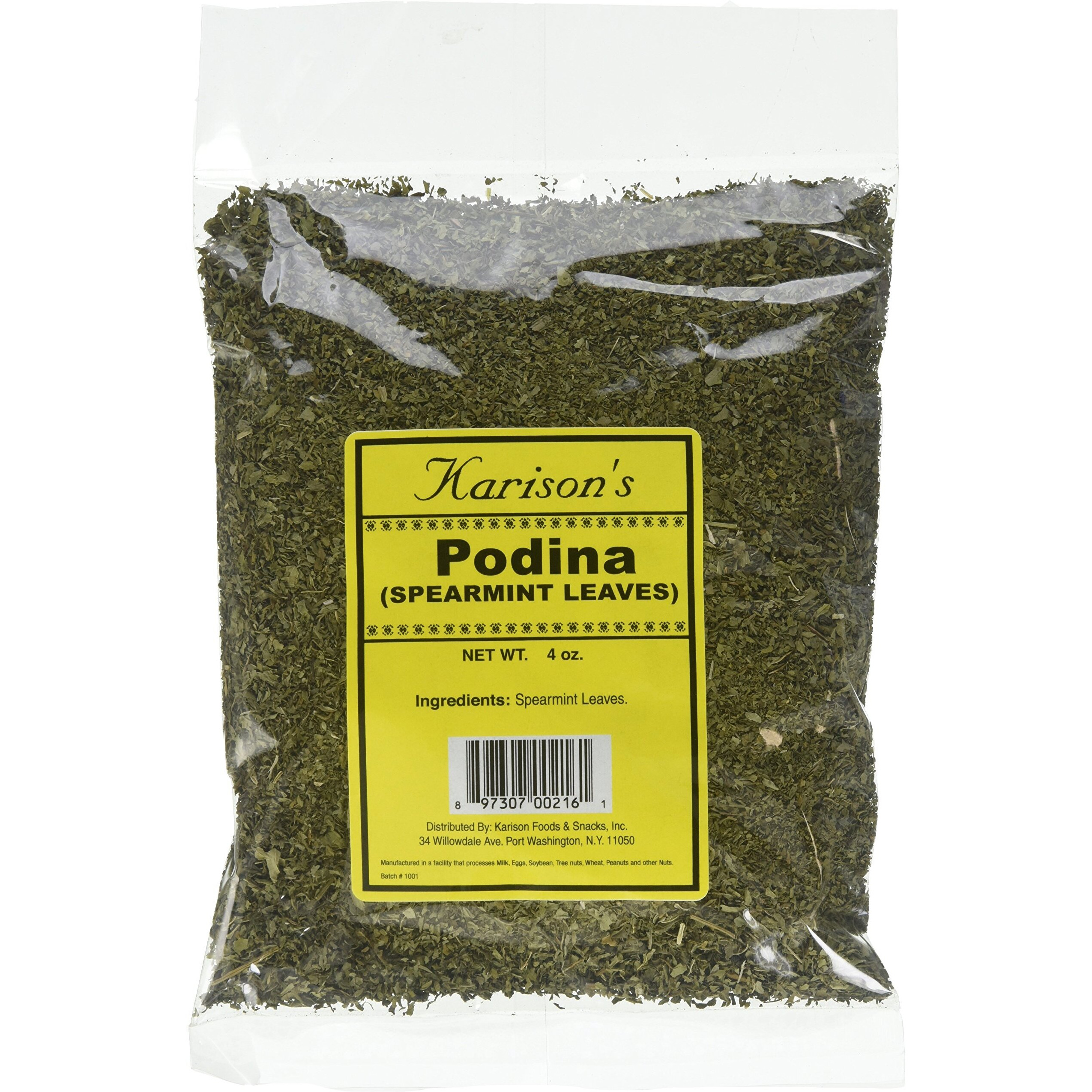 DRIED SPEARMINT LEAVES - PODINA - 4 OZ PACK - BY USAW&R