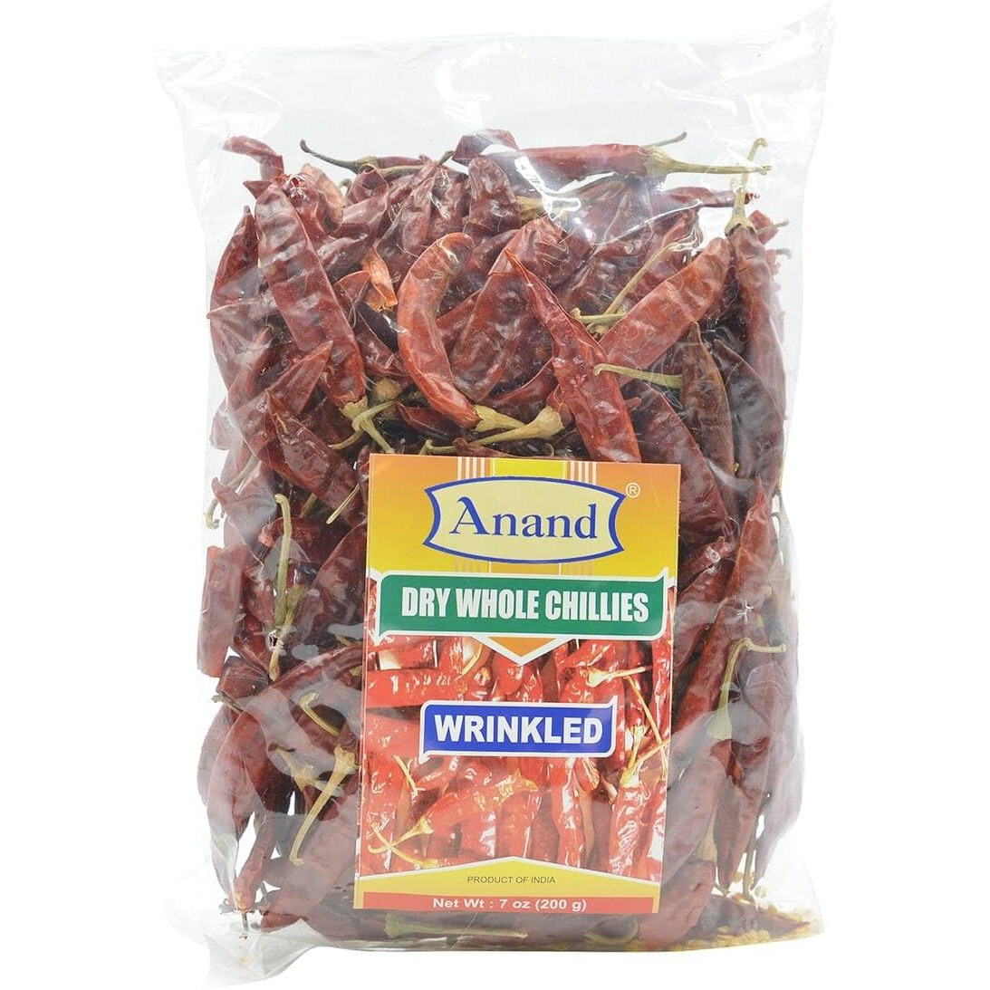 Anand -dry Whole Chillies Wrinkle 200 gms