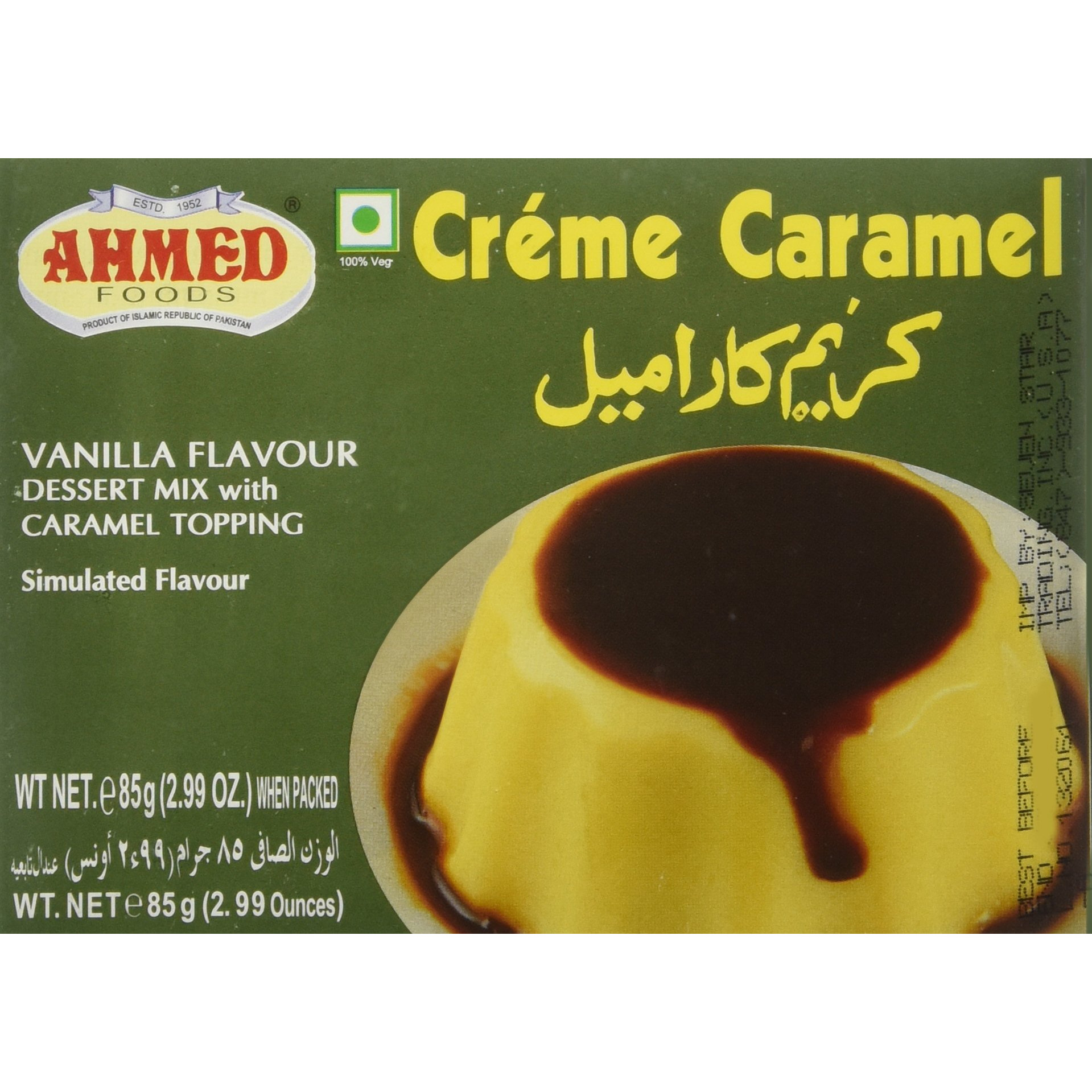 Ahmed Creme Caramel Mix - Vanilla Flavor 85 gms
