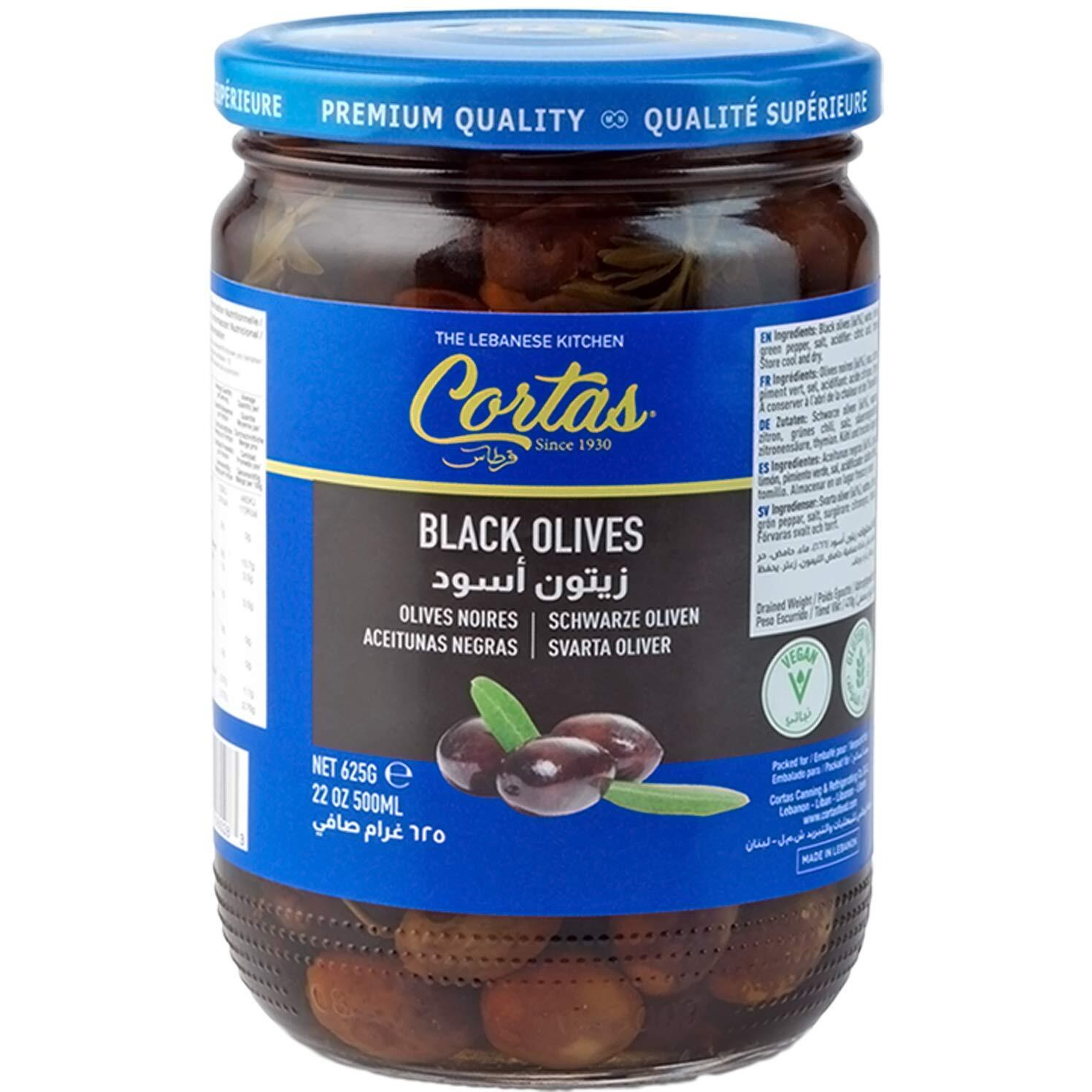 Cortas Black Olives 22 Oz