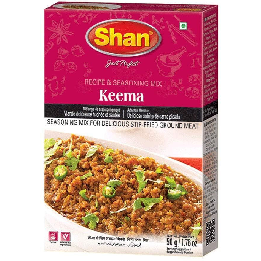 Shan Keema Recipe and Seasoning Mix 1.76 oz (50g) - Spice Powder for Delicious Stir-Fried Ground Meat  (1.76 Ounce (Pack of 1))