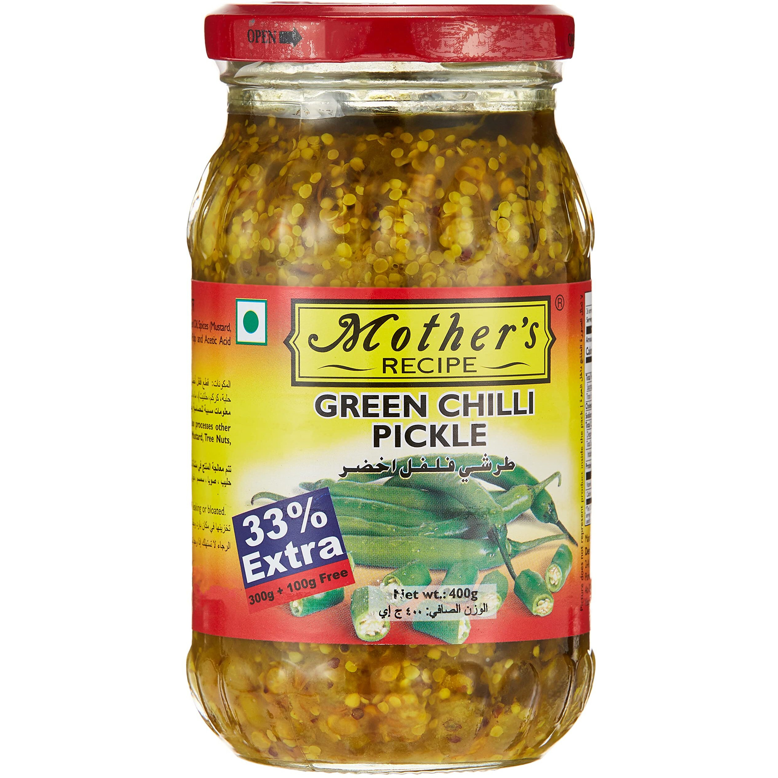 Mother's Recipe Green Chilli Pickle 500 gms