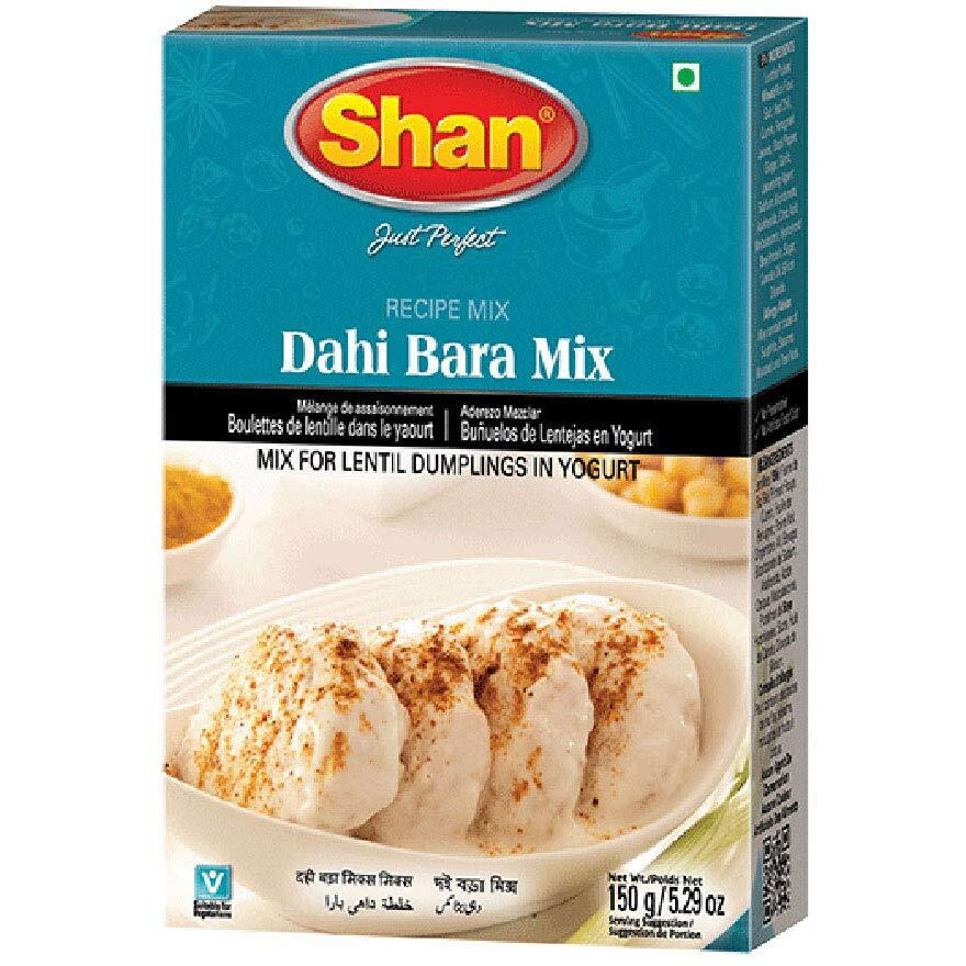 Shan Dahi Bara Recipe Mix 5.29 oz (150g) - Seasoning Spice Powder for Traditional Lentil Dumplings in Yogurt  (5.29 Ounce (Pack of 1))