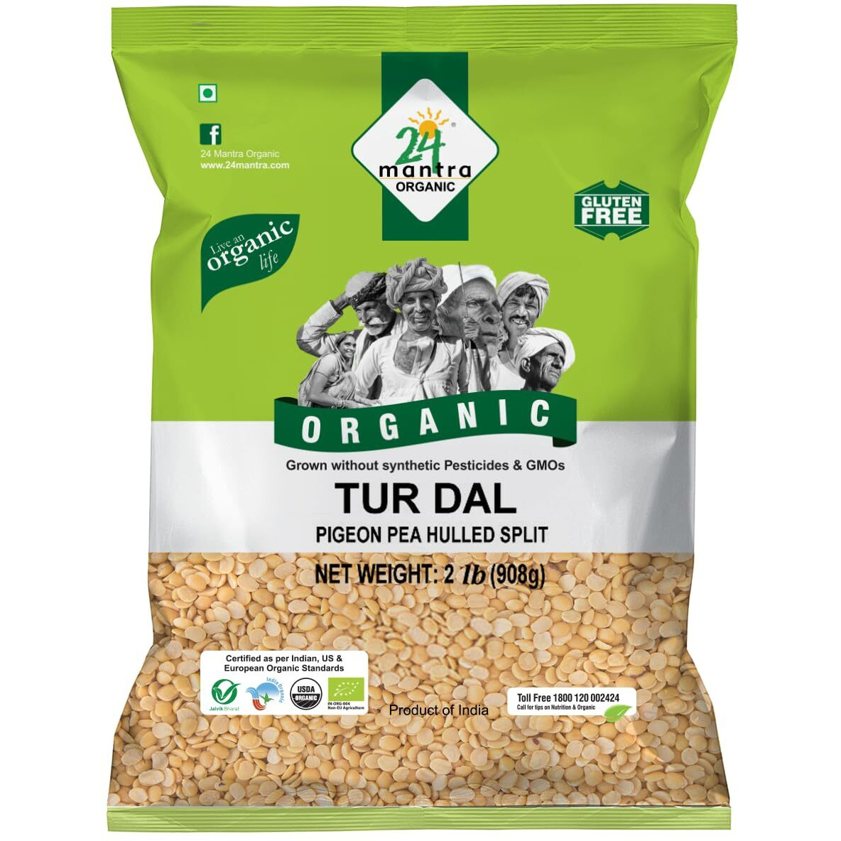 24 Mantra Organic Tur Dal 2 lbs