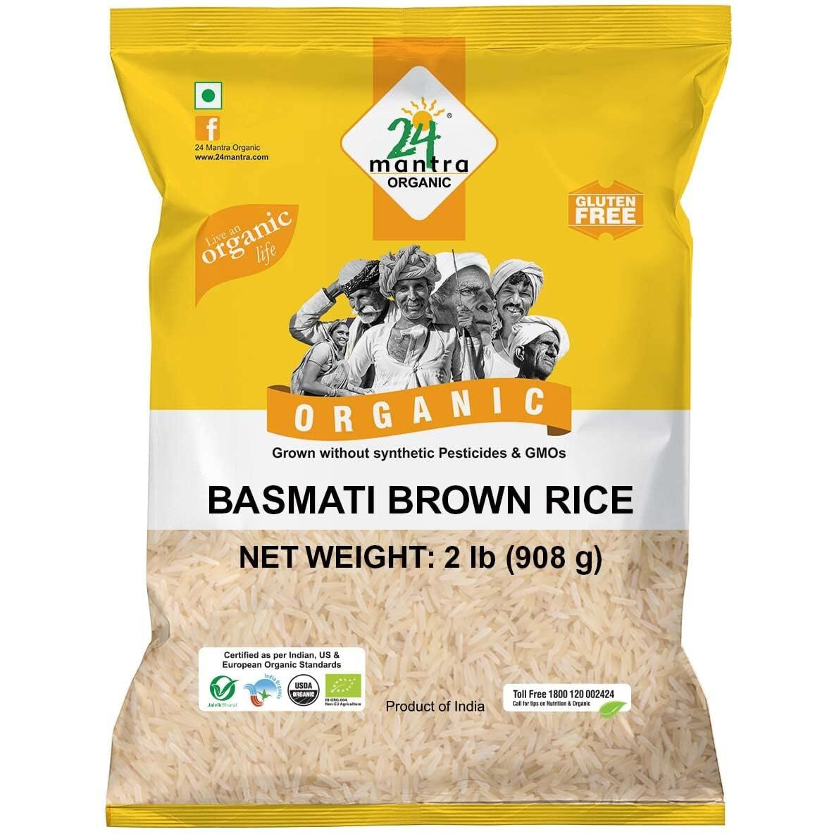 24 Mantra Organic Basmati Brown Rice 2 lbs