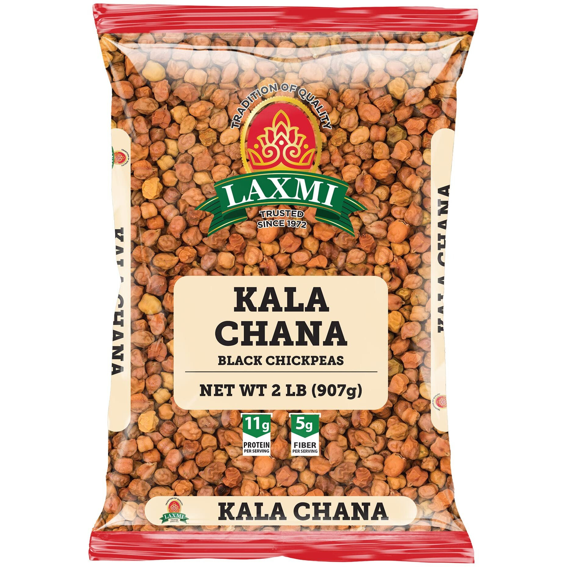 Laxmi Kala Chana Black Chickpeas - Whole Chana, 2 Pound Bag