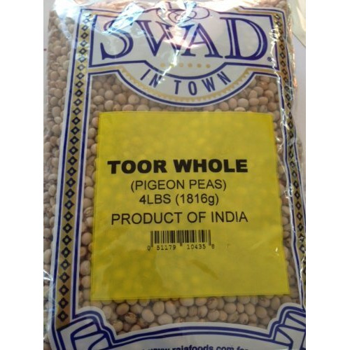 Swad Toor Whole Pigeon Peas 4 Lbs
