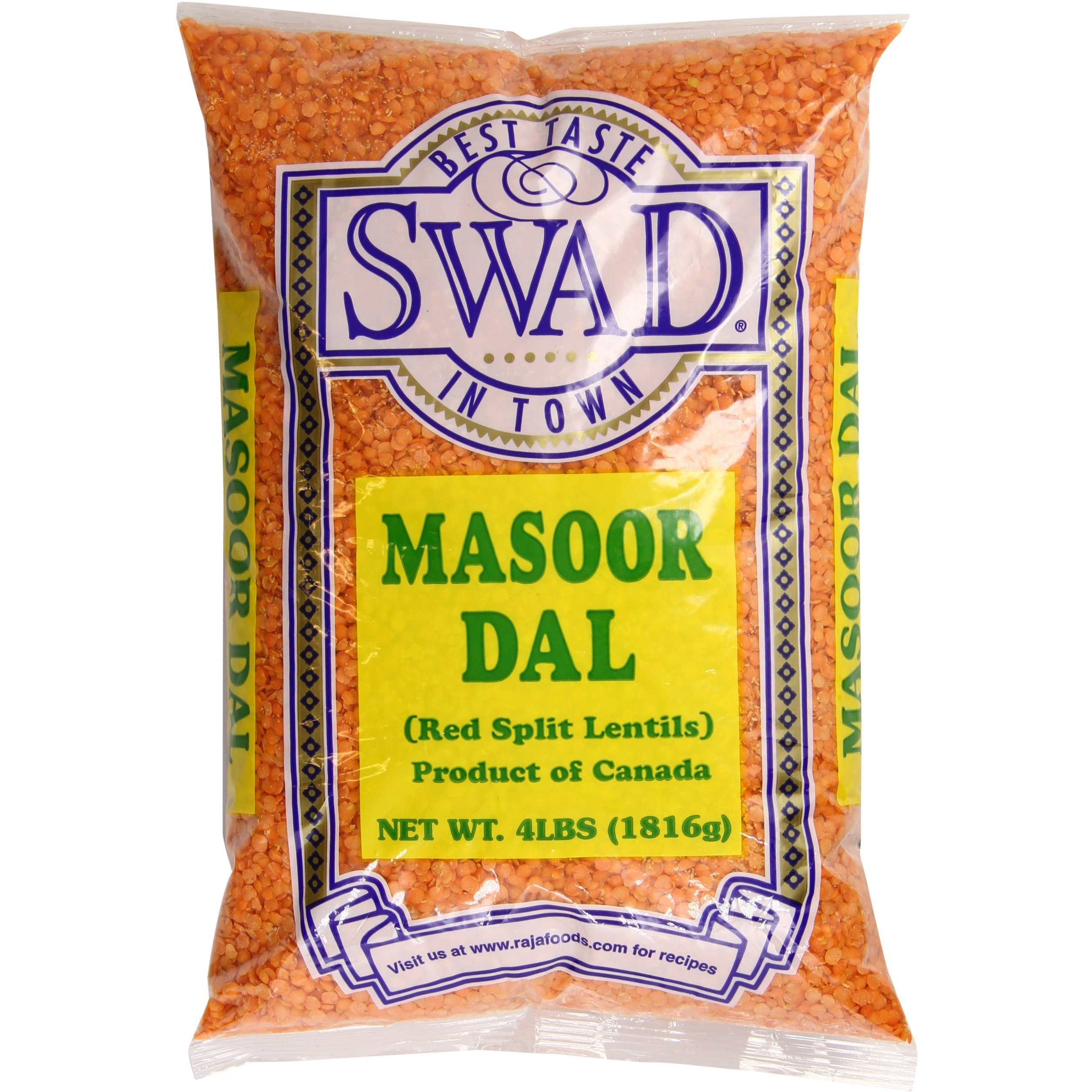 Swad Masoor Dal Split Red Lentils 4 lbs