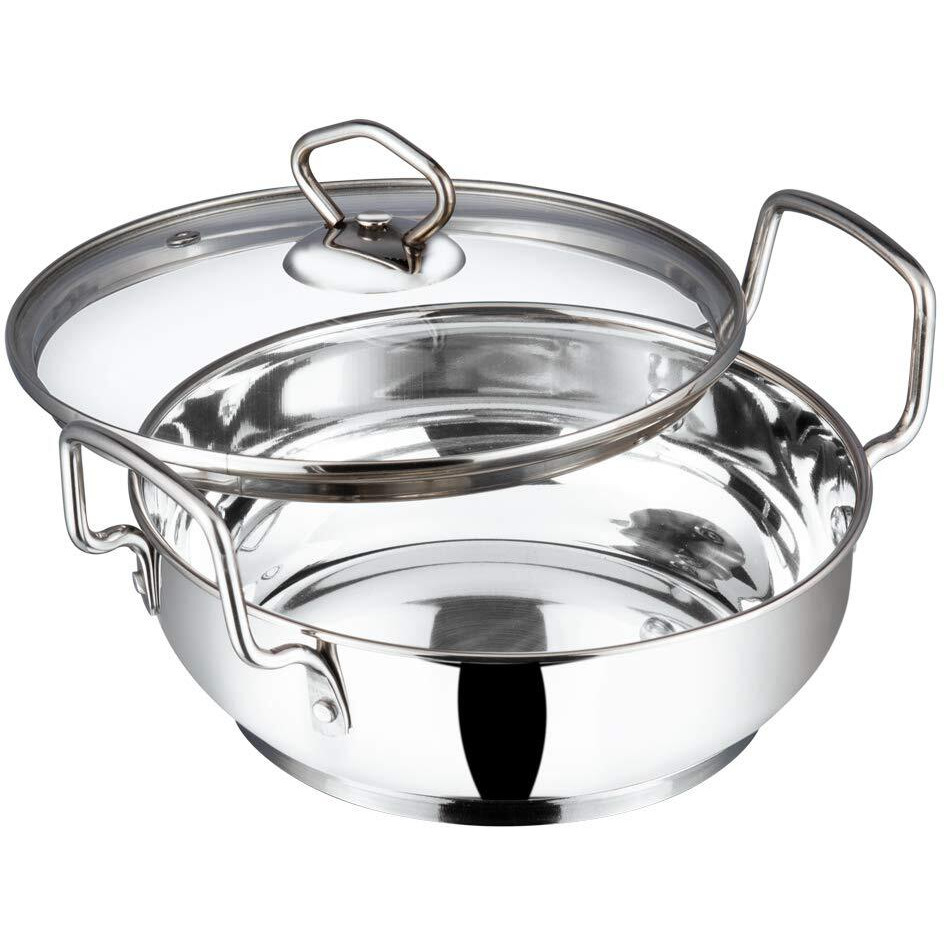 Vinod Kadai St. Steel with lid 20 cms   2 Litres