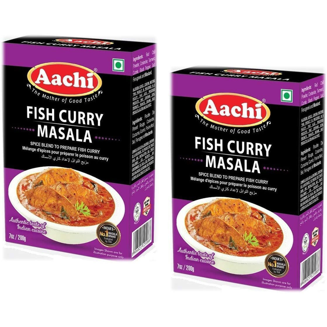 AACHI Fish Curry Masala 200 gms - TWIN PACK -PACK OF 2 (200 gms X 2)