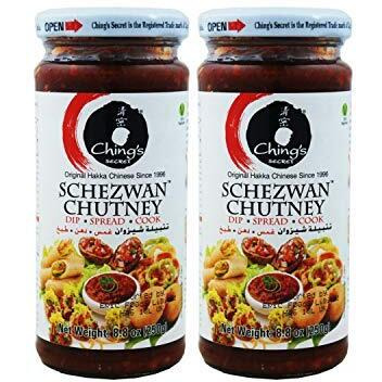 Ching's Secret Schezwan Chutney - Chutney You Can Dip In, Spread or Cook with - 8.8oz 250g (2 Pack)