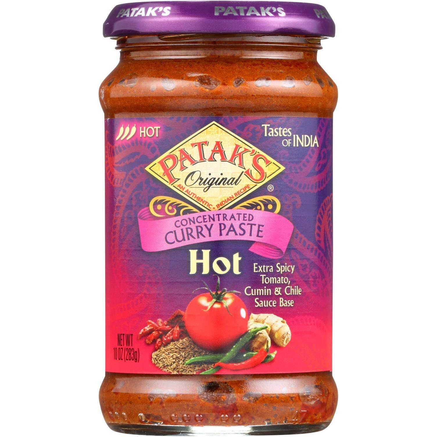 Pataks Curry Paste - Concentrated - Hot - 10 oz - case of 6