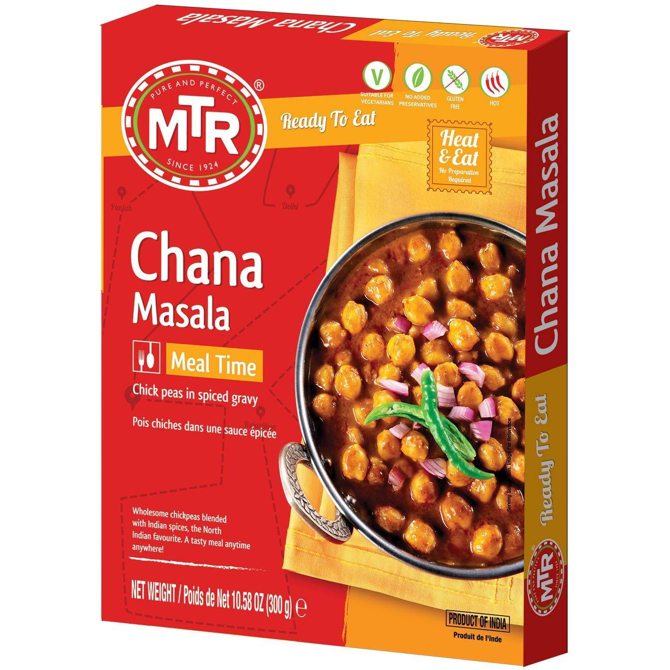 MTR Ready To Eat Chana Masala Pack Of 10 (300 Gm Each)