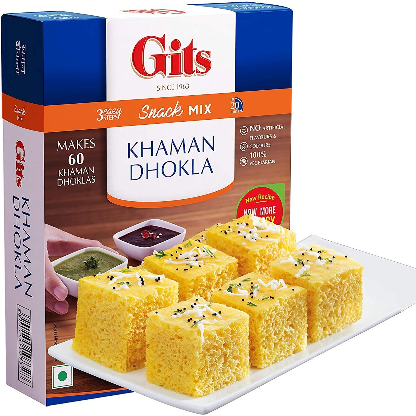 Gits Instant Snack Mix - Khaman Dhokla, 180g (pack of 3) GITS KHAMAN