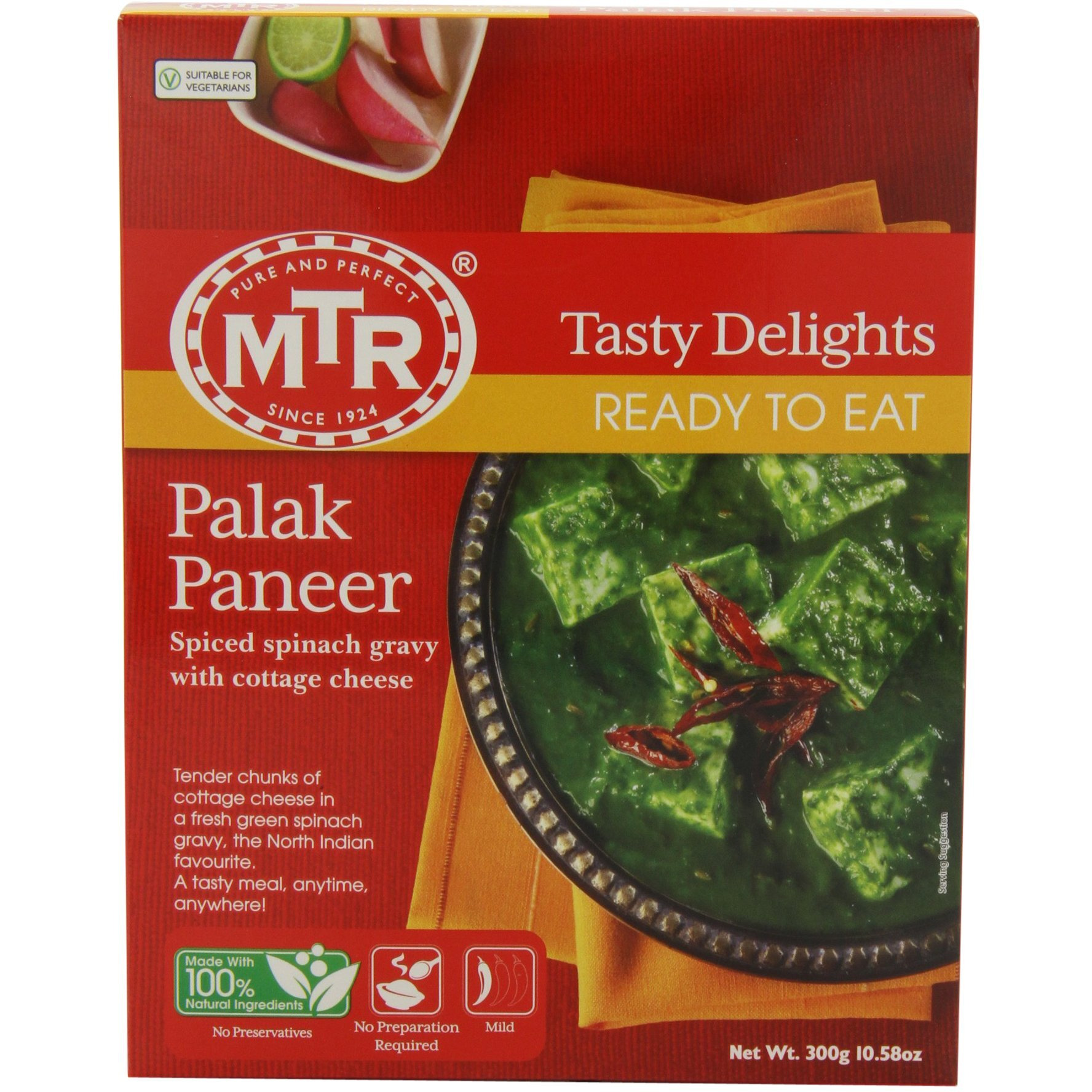 MTR Palak Paneer, 10.58 Ounce Boxes (Pack of 5)