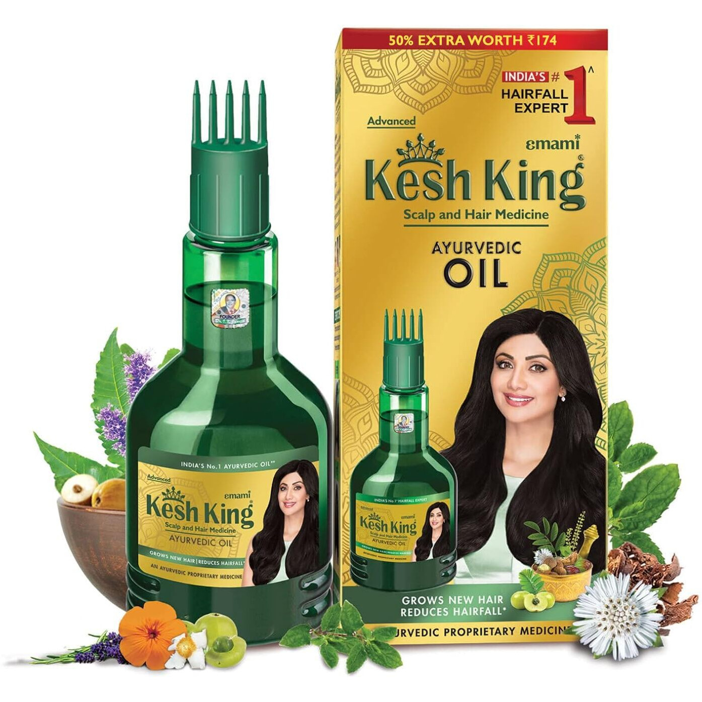 Kesh King Kesh King Ayurvedic Scalp and Hair Oil, 300 ml