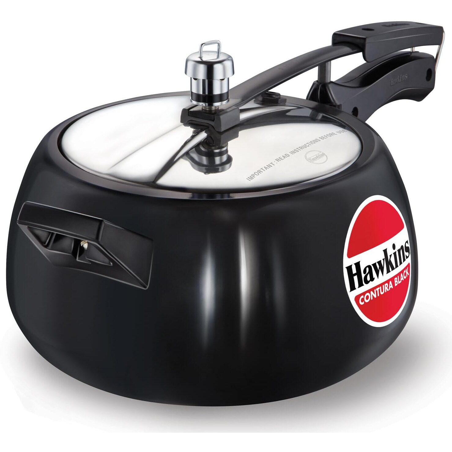 Hawkins CB50 Hard Anodised Pressure Cooker, 5-Liter,Black