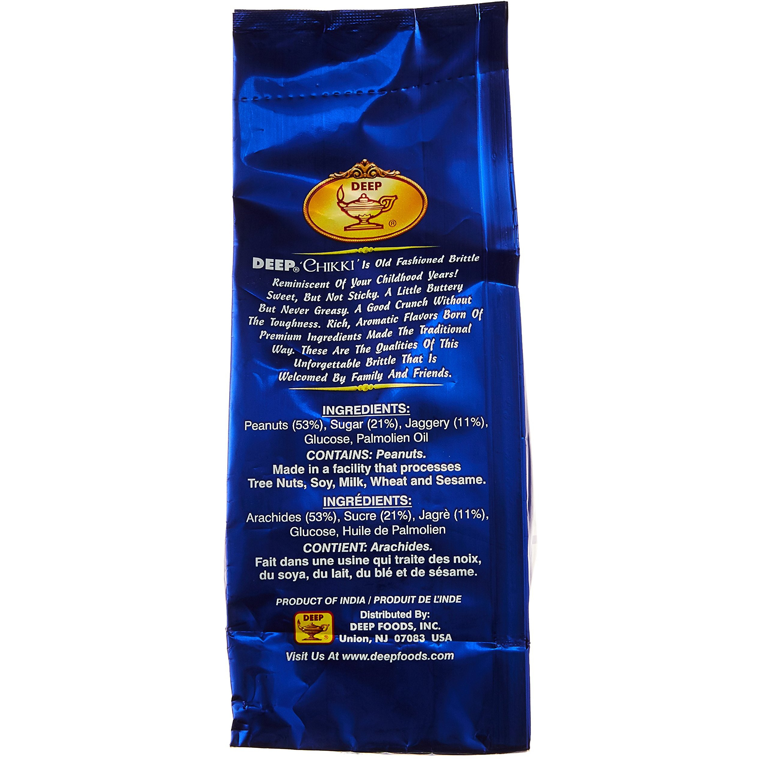 Deep Peanut Chikki (Brittle) 200 Grams - 3 Packs