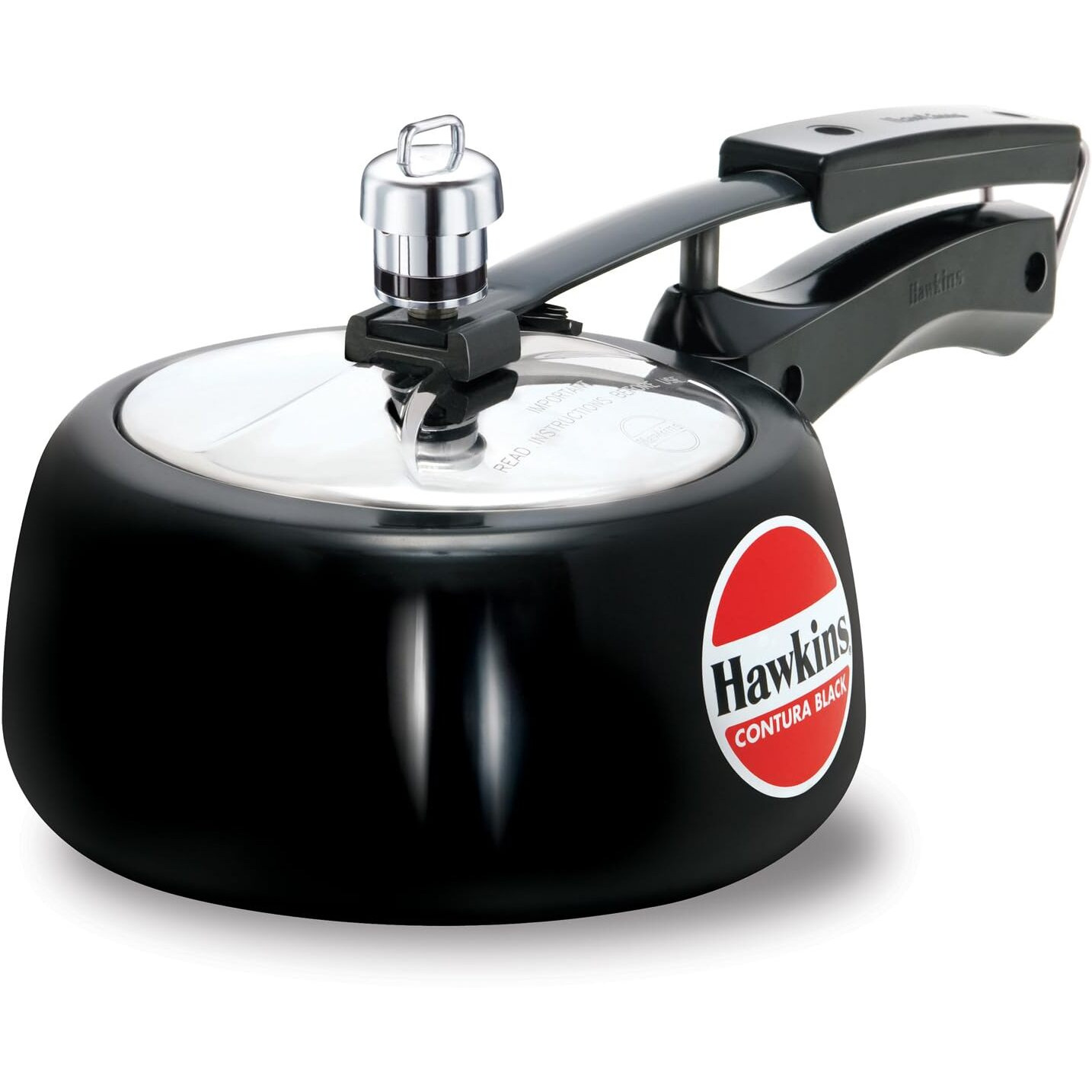 Hawkins CB15 Hard Anodised Pressure Cooker, 1.5-Liter, Contura Black