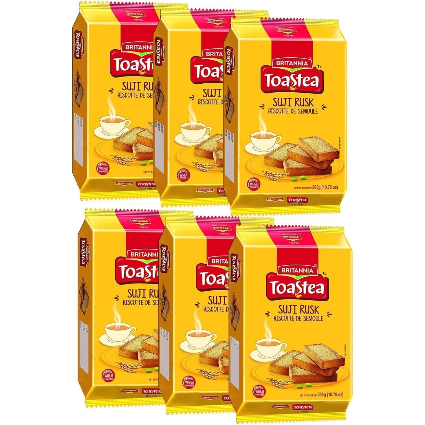 BRITANNIA Toastea Suji Rusk 10.75oz (305g) - (Pack of 6)