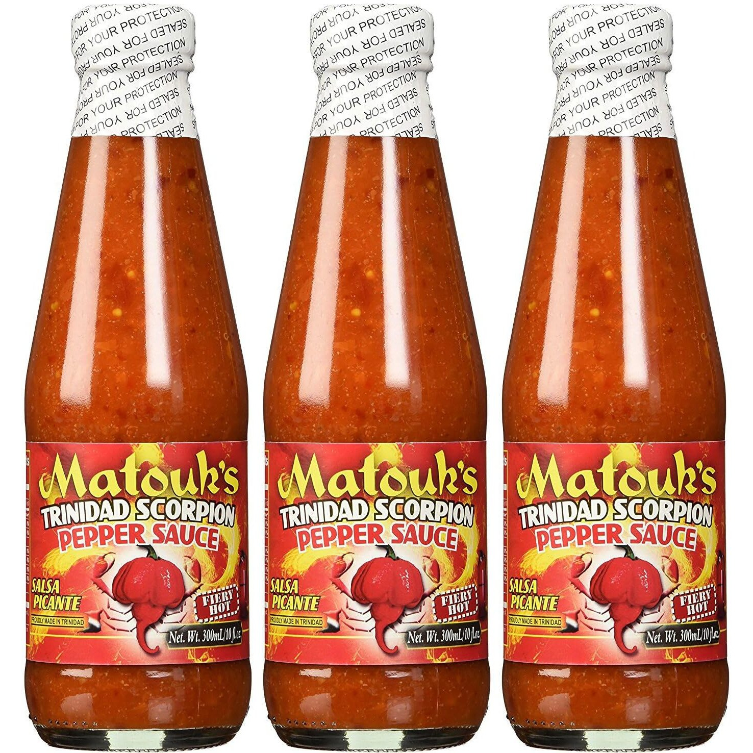 Matouk's Trinidad Scorpion Pepper Sauce (Pack of 3)