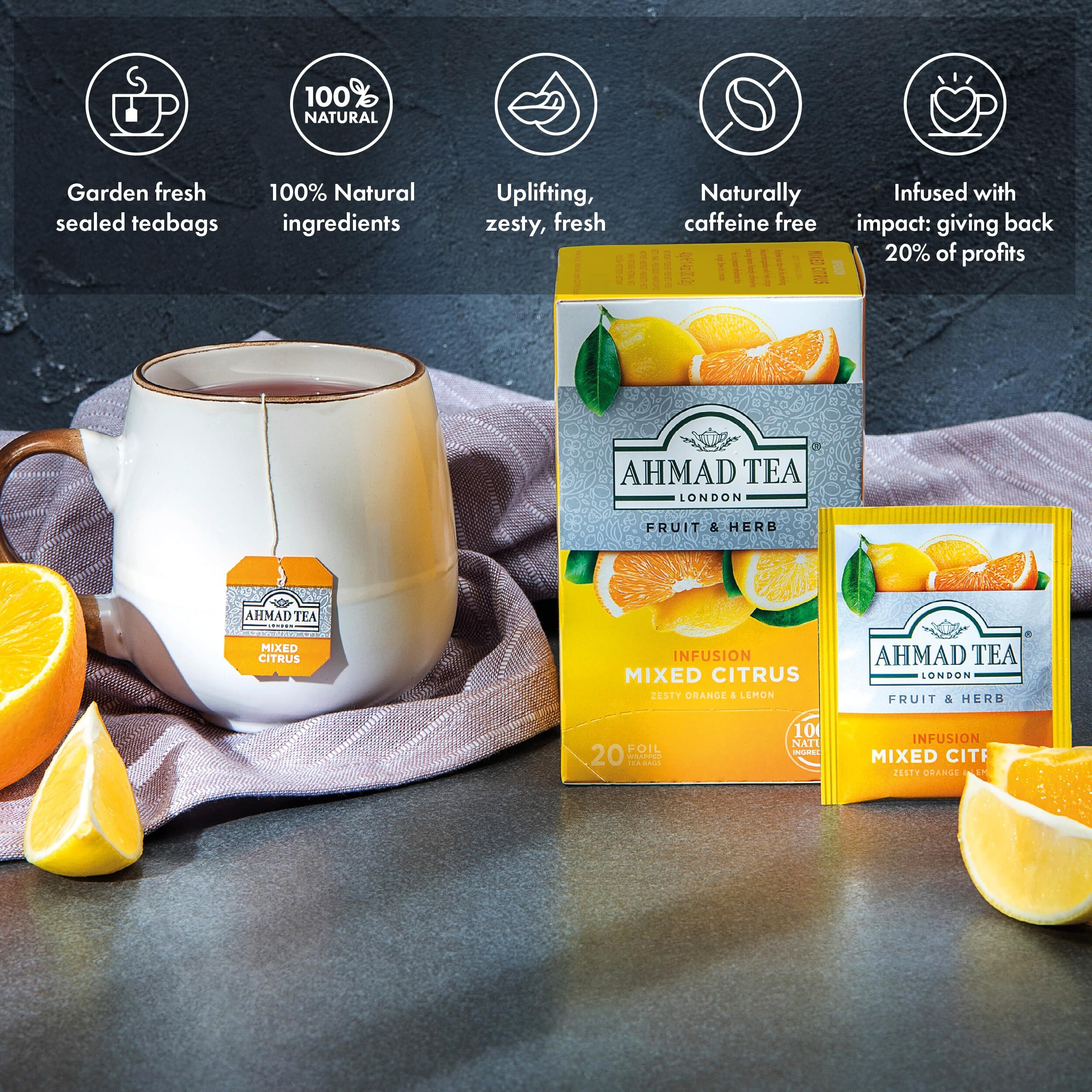Ahmad Tea, Mixed Citrus, 20 Count (Pack of 6)