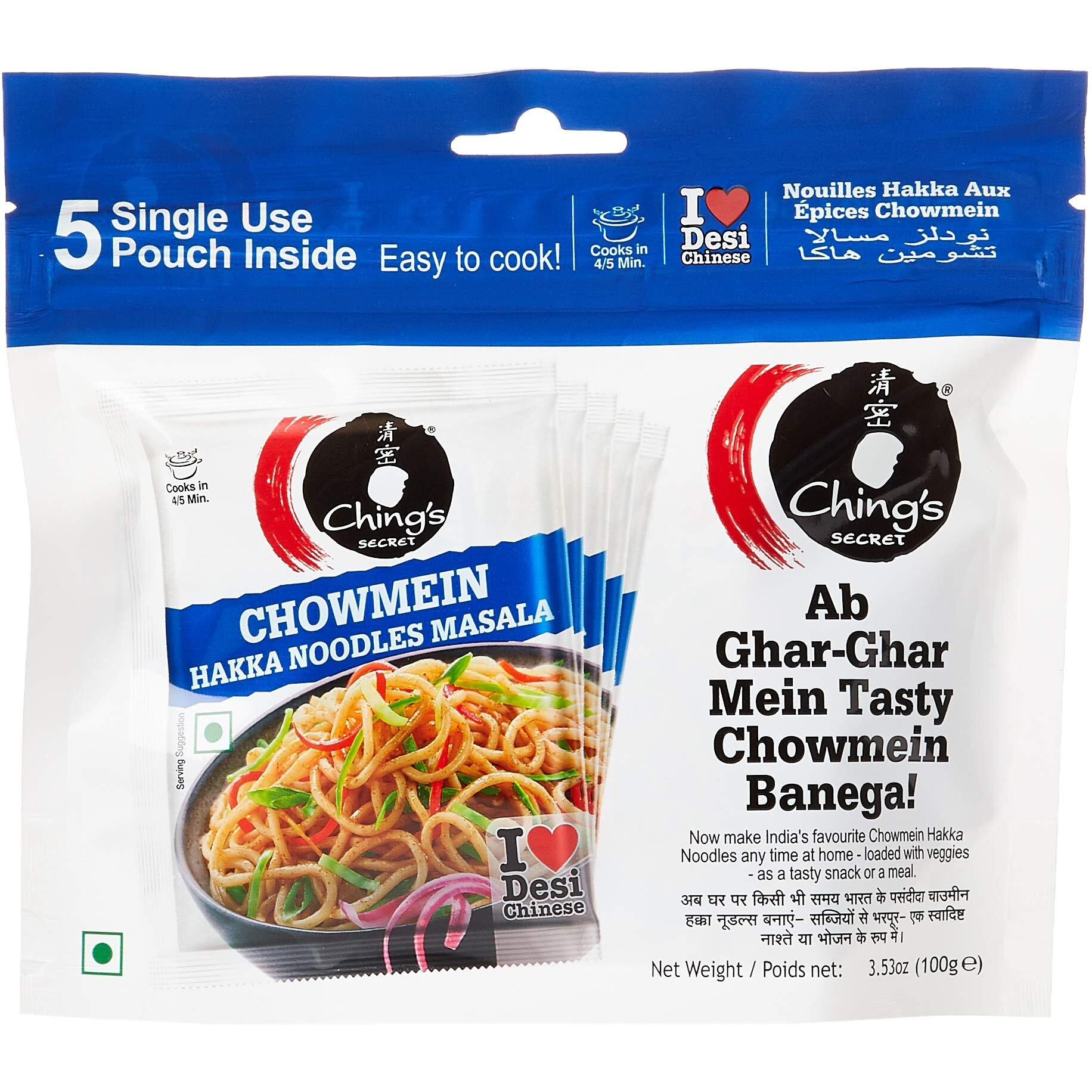 Ching's Secret Chowmein Haka Noodle Masala, 5 x 20 gm