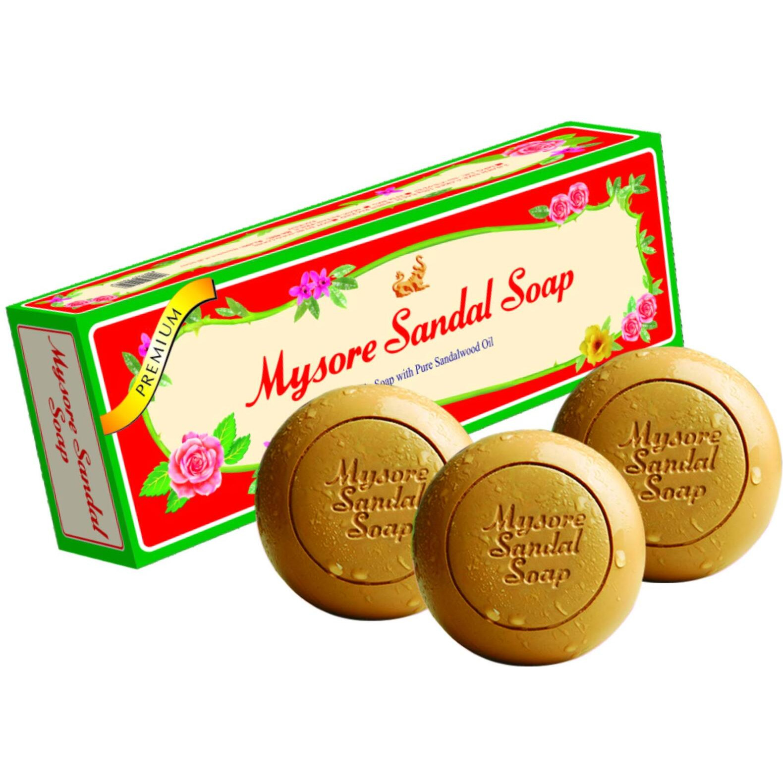 Mysore Sandal Soap, 150g (Pack of 3)