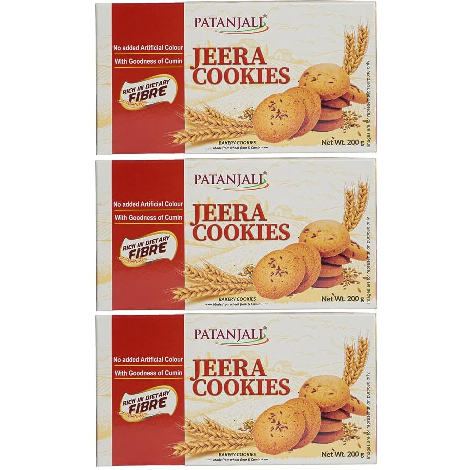 Patanjali Jeera Biscuit (Pack Of 3) - 200g