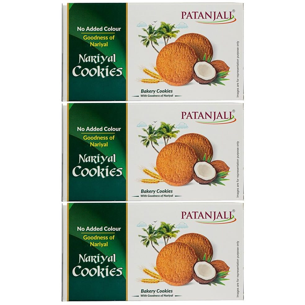 Patanjali Nariyal Cookies (Pack Of 3) - 200g