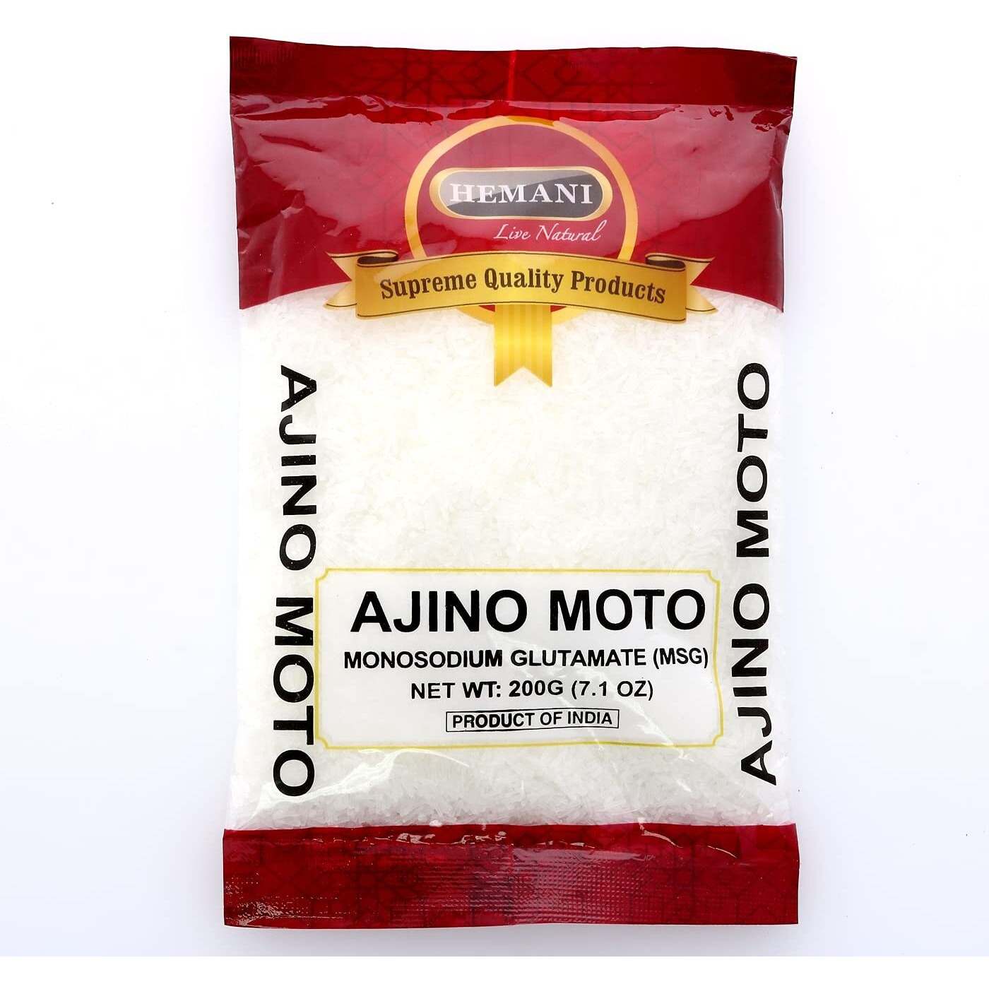HEMANI Aji no Moto - Ajinomoto 200g (7.1 oz) - Monosodium Glutamate (MSG) - Glutamate Monosodique - Umami Seasoning