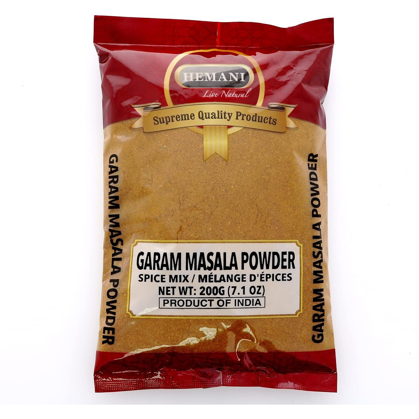 HEMANI Garam Masala 8 Spice Blend - 200g (7.1 OZ) All Natural - Supreme Quality - Gluten Free Ingredients - No Salt - No Color - NON-GMO - Vegan