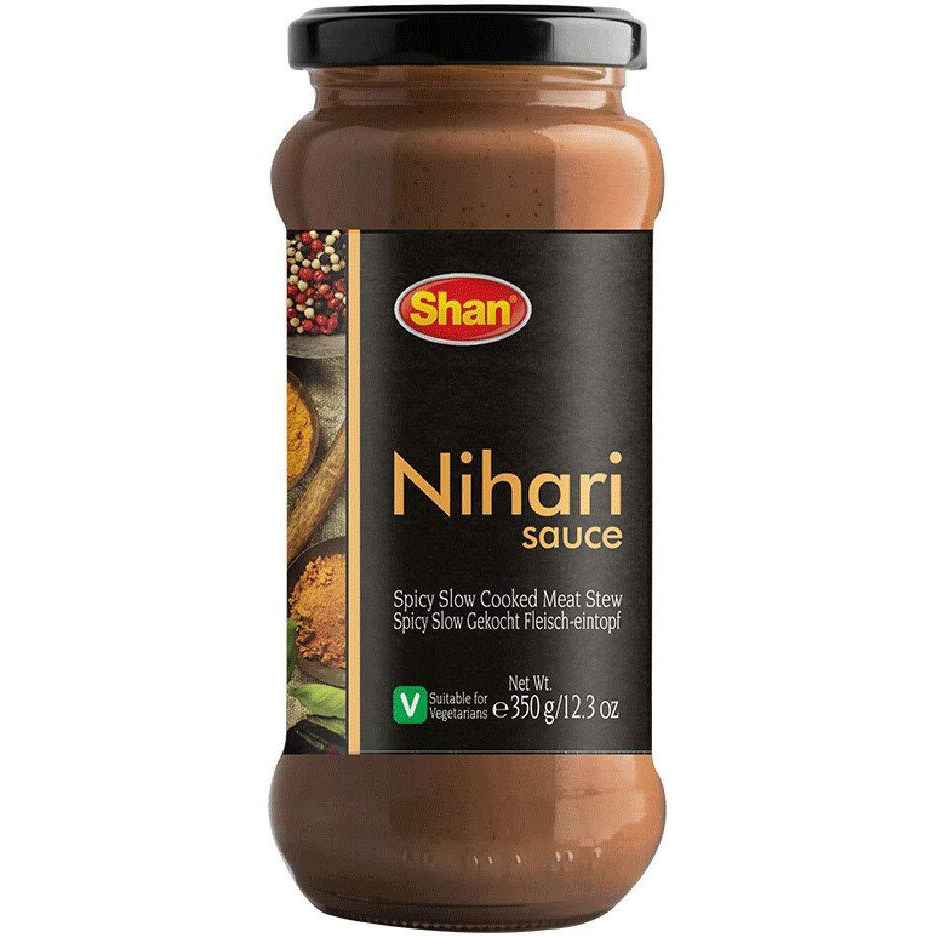 Shan Nihari Cooking Sauce 12.3oz (350g) - Simmer Sauce for Spicy Slow Cooked Meat Stew - Easy to Cook Delicious Meal at Home - Suitable for Vegetarians
