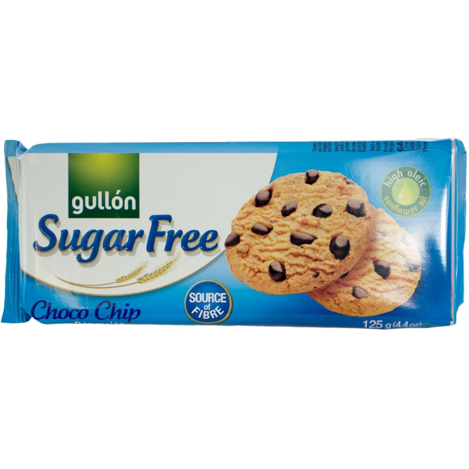 Gulln | Sugar Free Choco Chip Biscuits | 4 x 125g | Pack of 4