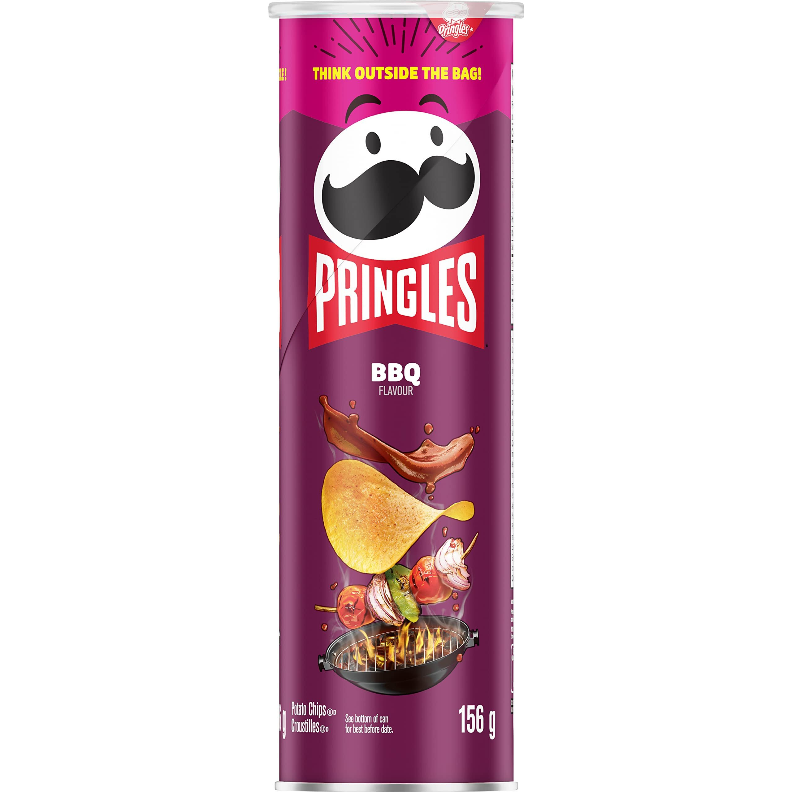 Pringles BBQ Flavor Potato Chips, 156g, (Imported from Canada)