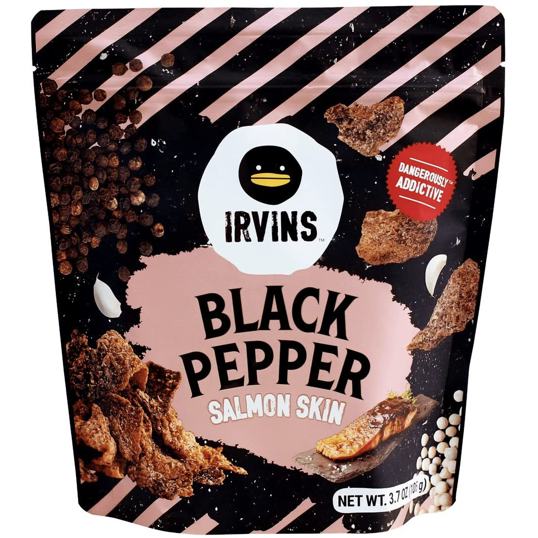 IRVINS Salted Egg Black Pepper Salmon Skin Chips Crisps 105g