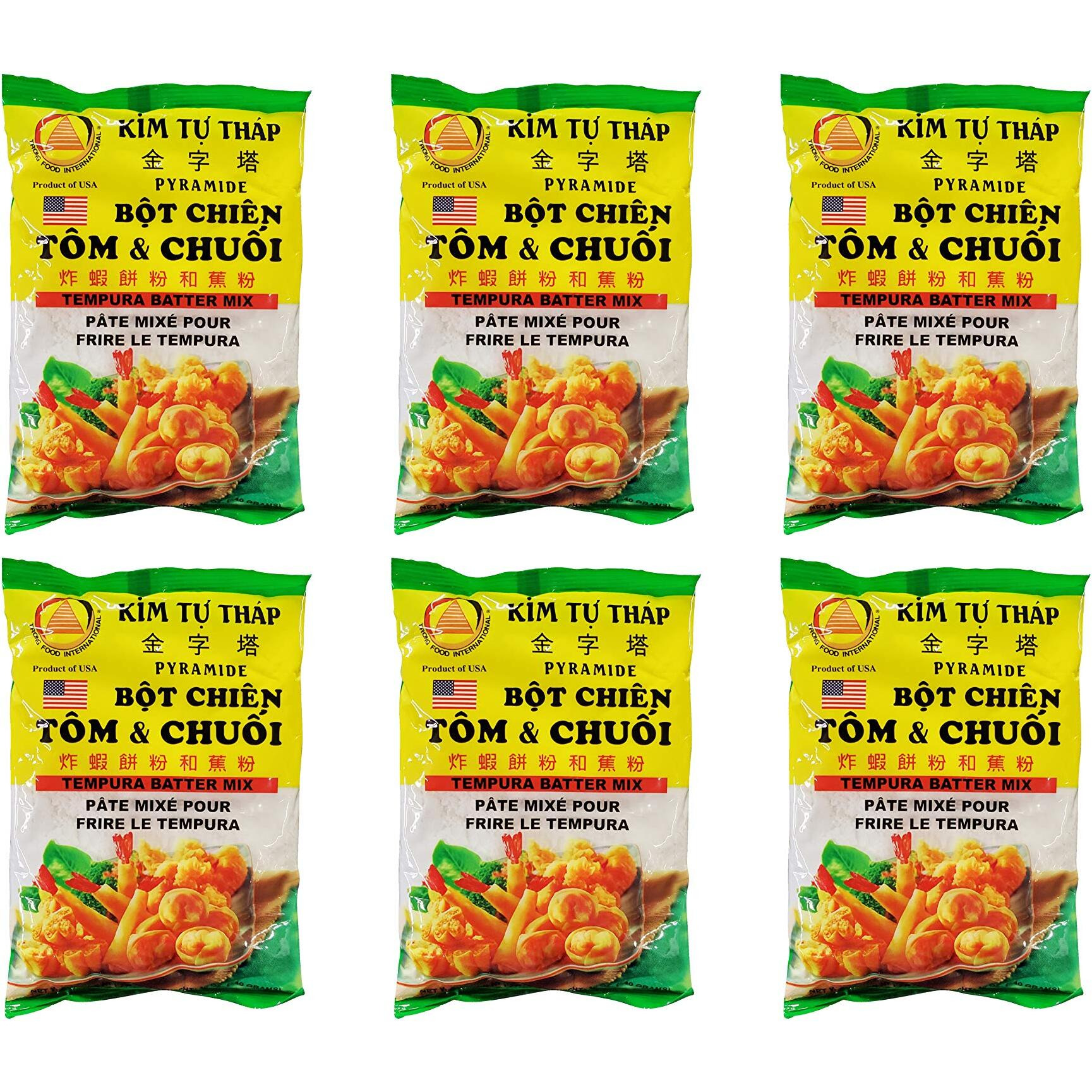 Kim Tu Thap Pyramide Bot Chien Tom & Chuoi - Tempura Batter Mix (6 Pack, Total of 72oz)