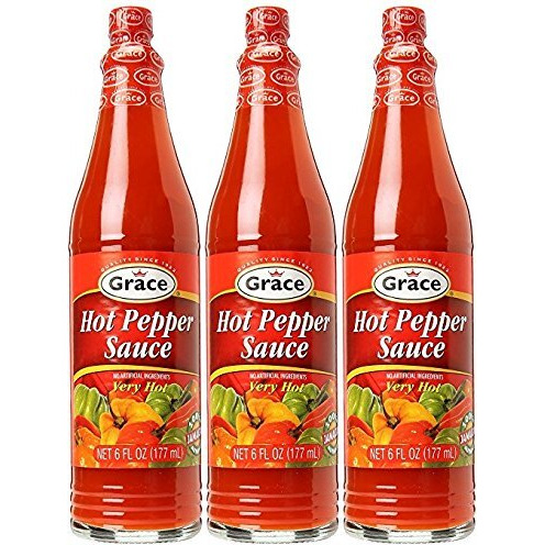 Grace Hot Pepper Sauce 6 FL Oz 3pk