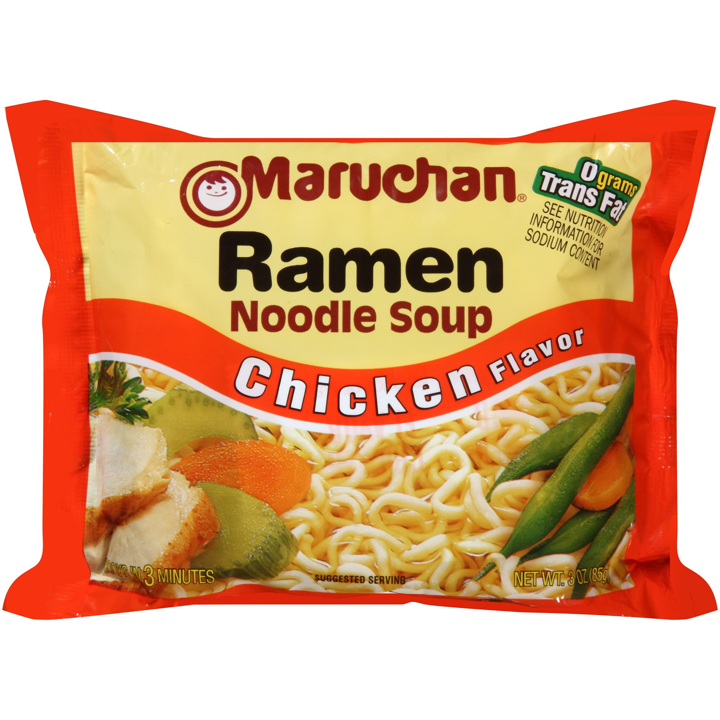 Maruchan Ramen Chicken Flavor Noodle Soup,(Pack of 12),3 oz each