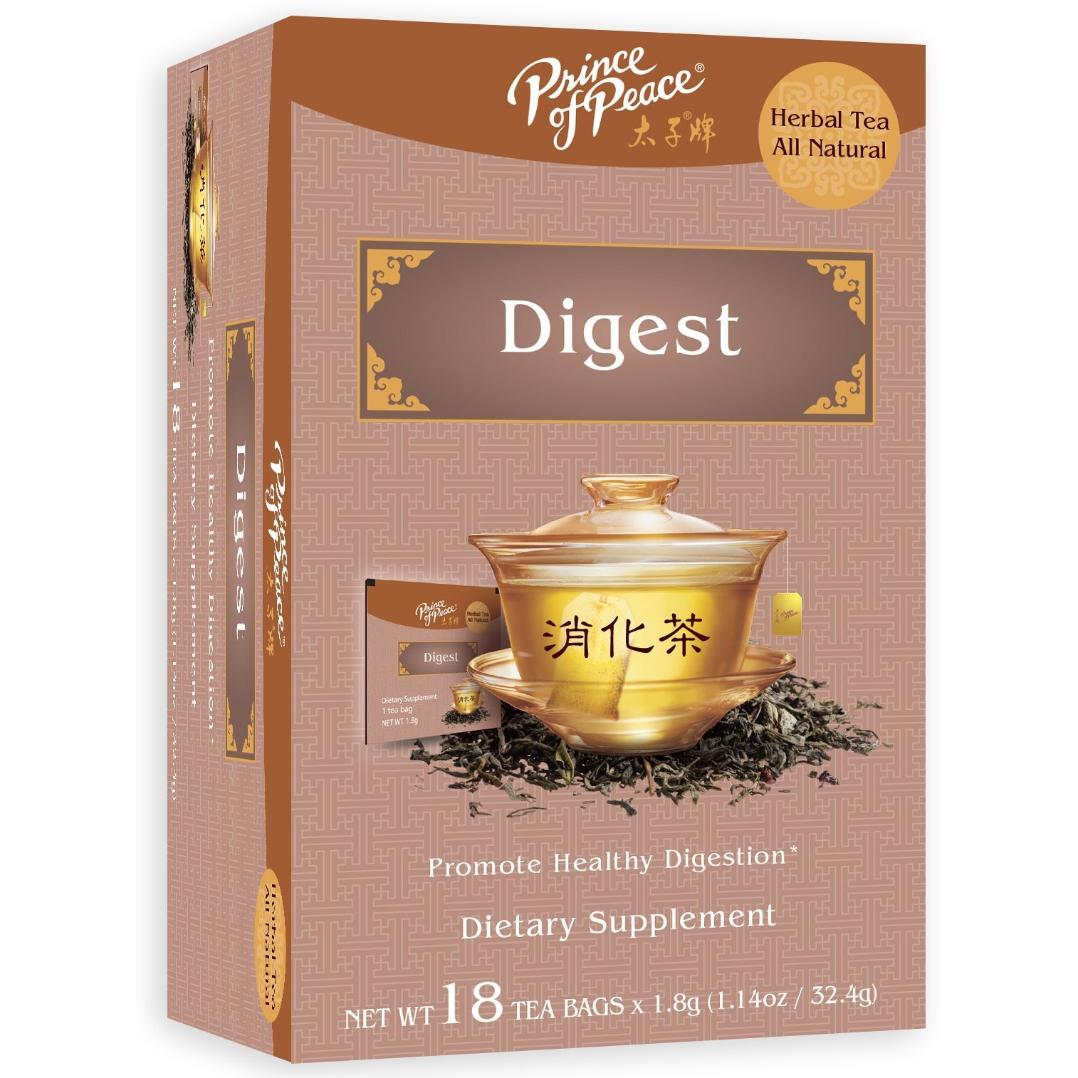 Prince of Peace Digest Tea, 18 Tea Bags  Digestion Tea  Traditional Medicinal Tea  Prince of Peace  Digest Tea Bags  Licorice Root Tea  Herbal Tea
