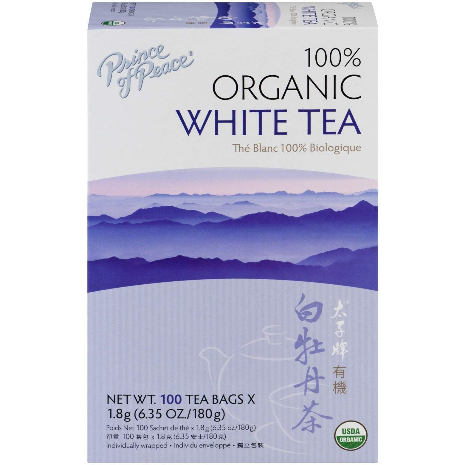 Prince of Peace Organic Premium White Tea 100 tea bags (Pack of 3)