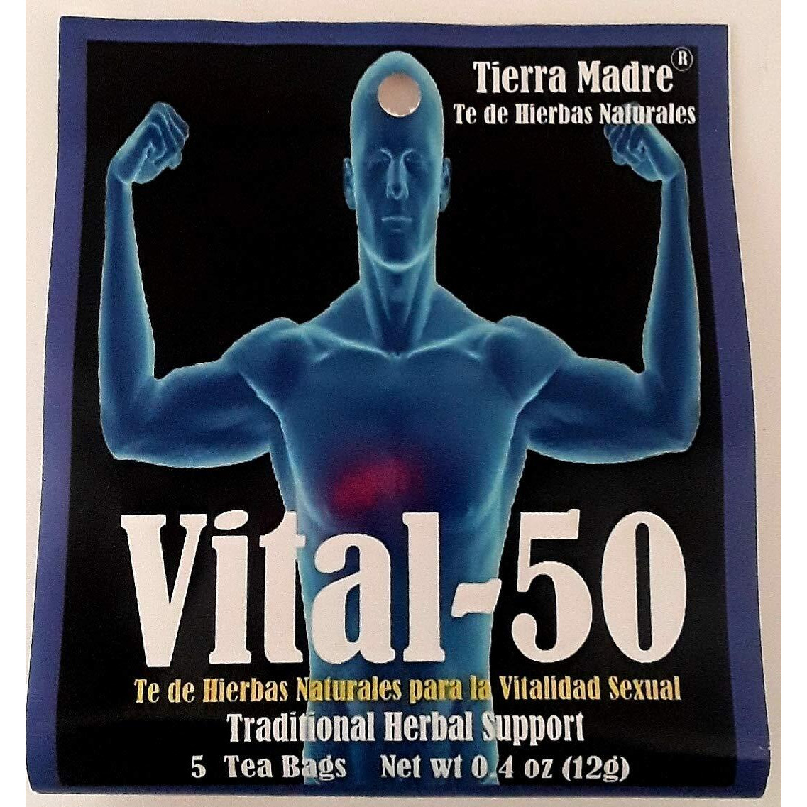 TEA, TIERRA MADRE VITAL-50 ( TE DE HERBAS NATURALES PARA LA VITALIDAD SEXUAL) .04 OZ 5 BAGS PER PACK (3 PACKS INCLUDED)