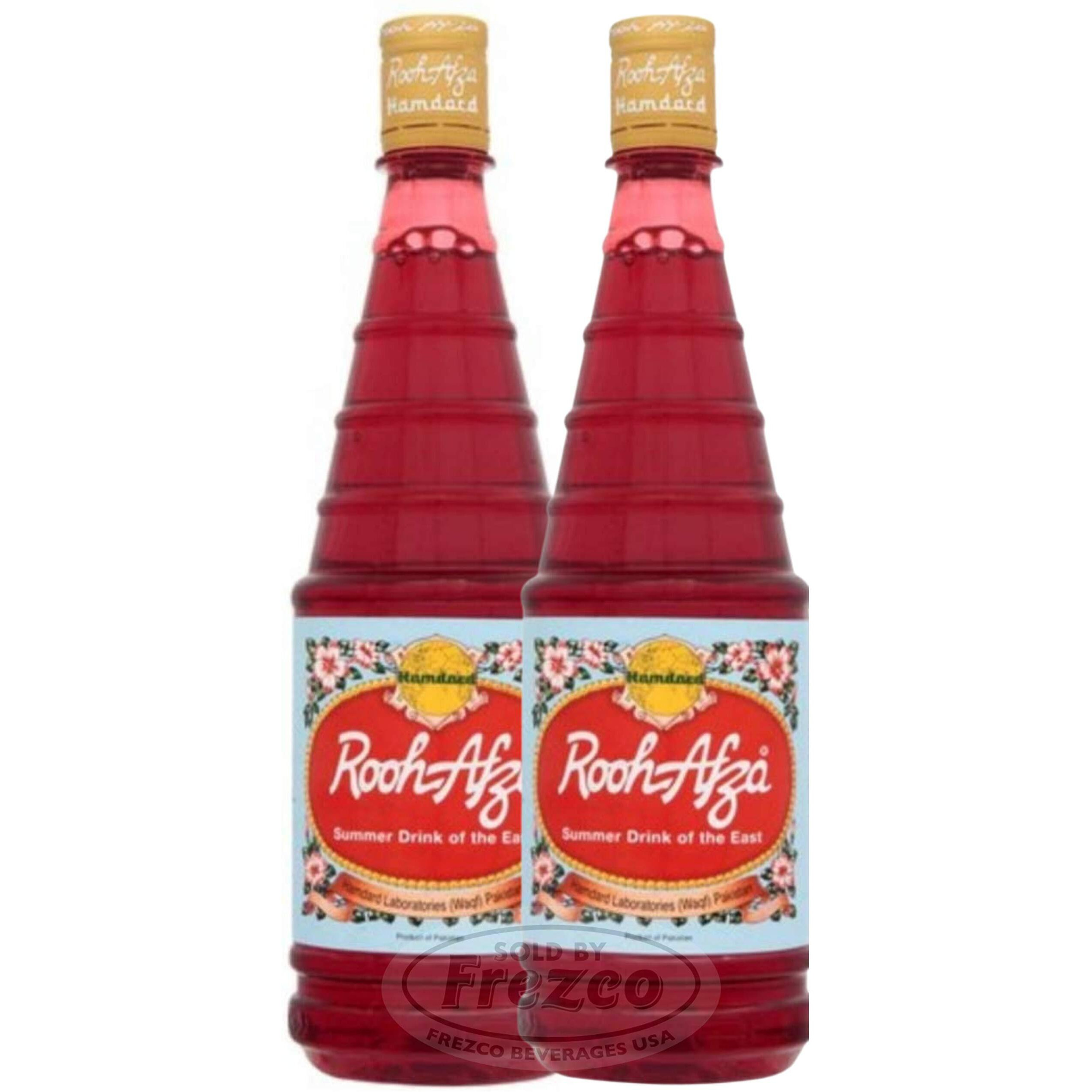 Rooh Afza - Beverage Base Sharbat Syrup (2 Pack Deal x 800 ML) Drink of the east, the taste of happiness by hamdard.