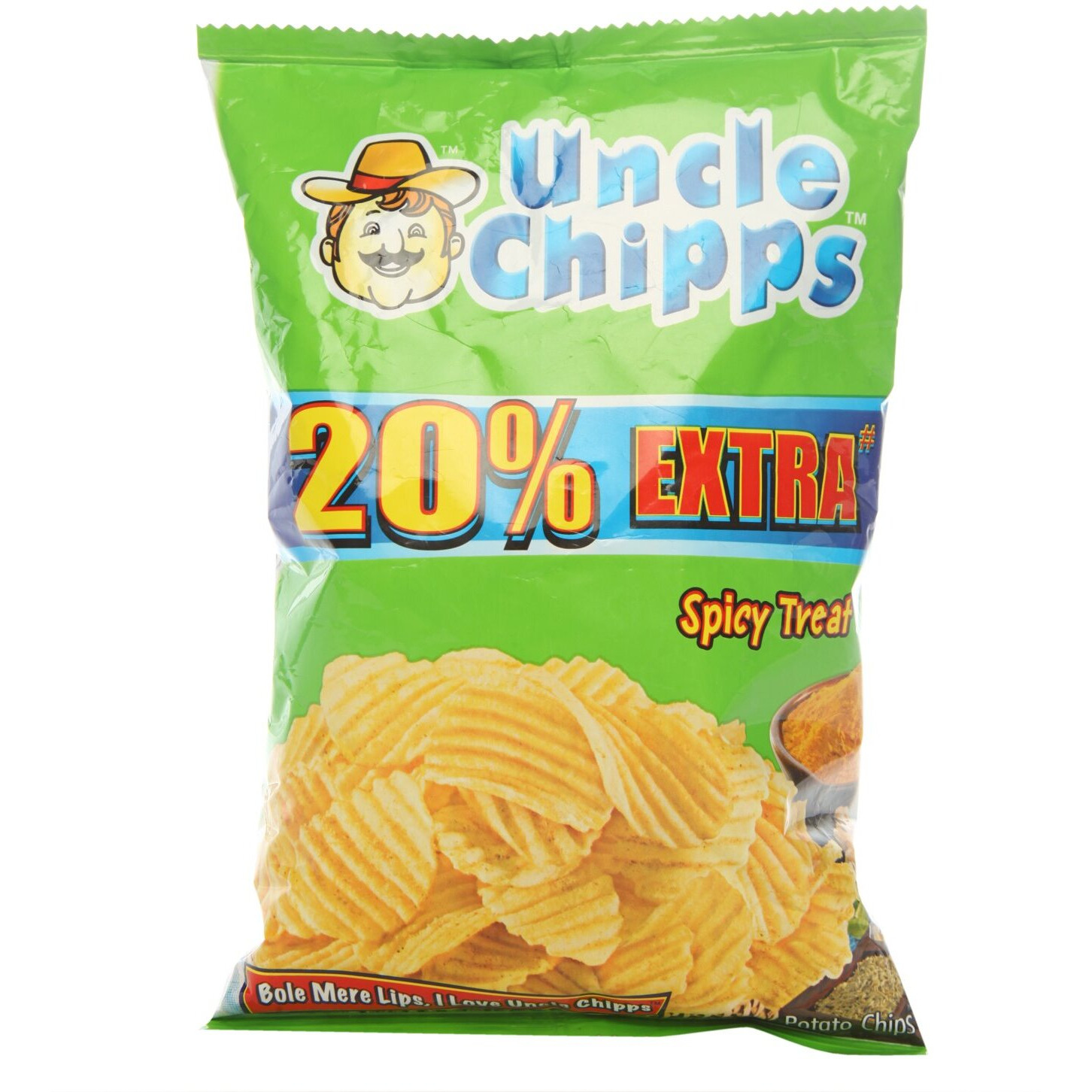 Uncle Chipps - Chips - Spicy Treat - Spicy and Potato, 30 grams Pack, India